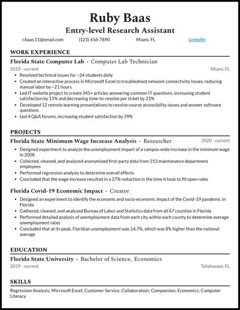 5 Entry Level Research Assistant Resume Examples Templates 5 Entry Level Research Assistant Resume Examples Templates