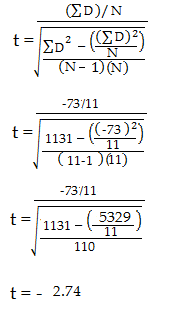 How To Calculate T Statistics Test Between The Means Of Related Groups Dependent Means How To Calculate T Statistics Test Between The Means Of Related Groups Dependent Means