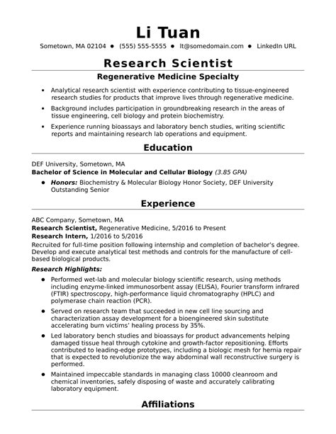 5 Ways Research Resume