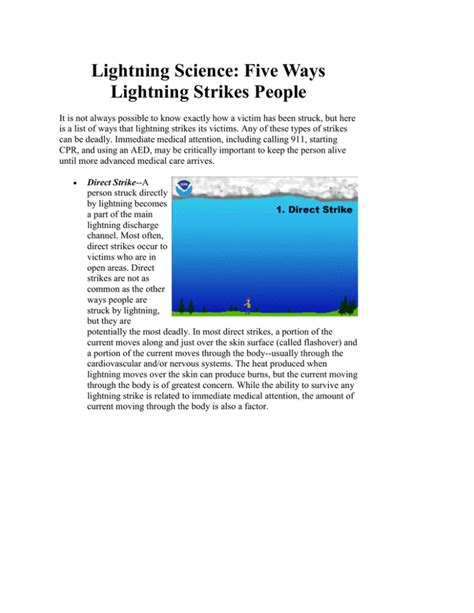 Lightning Science Five Ways Lightning Strikes People Lightning Science Five Ways Lightning Strikes People