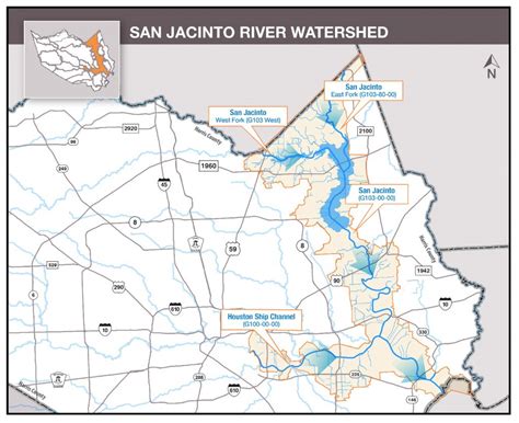 San Jacinto River Texas Map