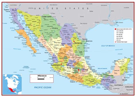 Mexico Map With States And Cities Map Mexico Map With States And Cities Map